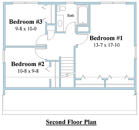 Cape Cod Home 2nd floor plan